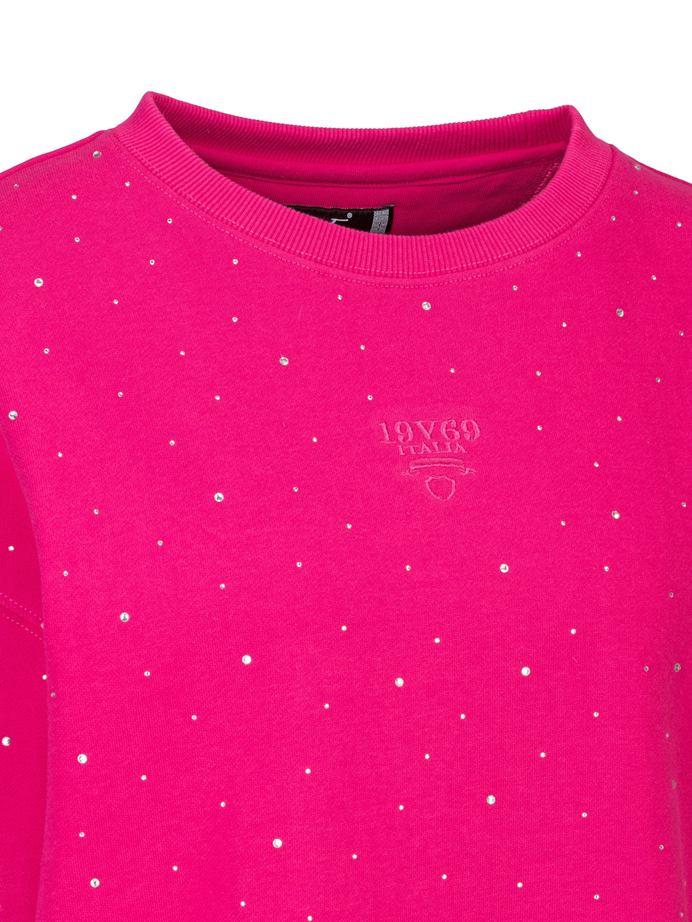 19V69 ITALIA Μπλούζα φούτερ 'Sinja Stones' σε ροζ