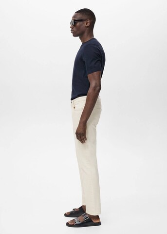 MANGO MAN Tapered Jeans 'Ben' in Beige