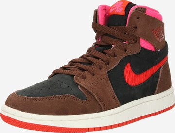 Baskets hautes 'Air 1 Zoom CMFT 2' Jordan en marron : devant