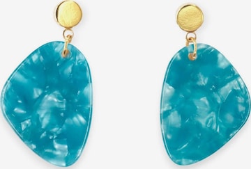 Fräulein Wunder Earrings 'Acetat Amy' in Blue: front