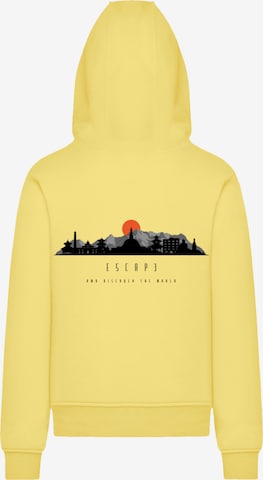 F4NT4STIC Sweater 'Escape Discover the World Asian Town' in Yellow: front