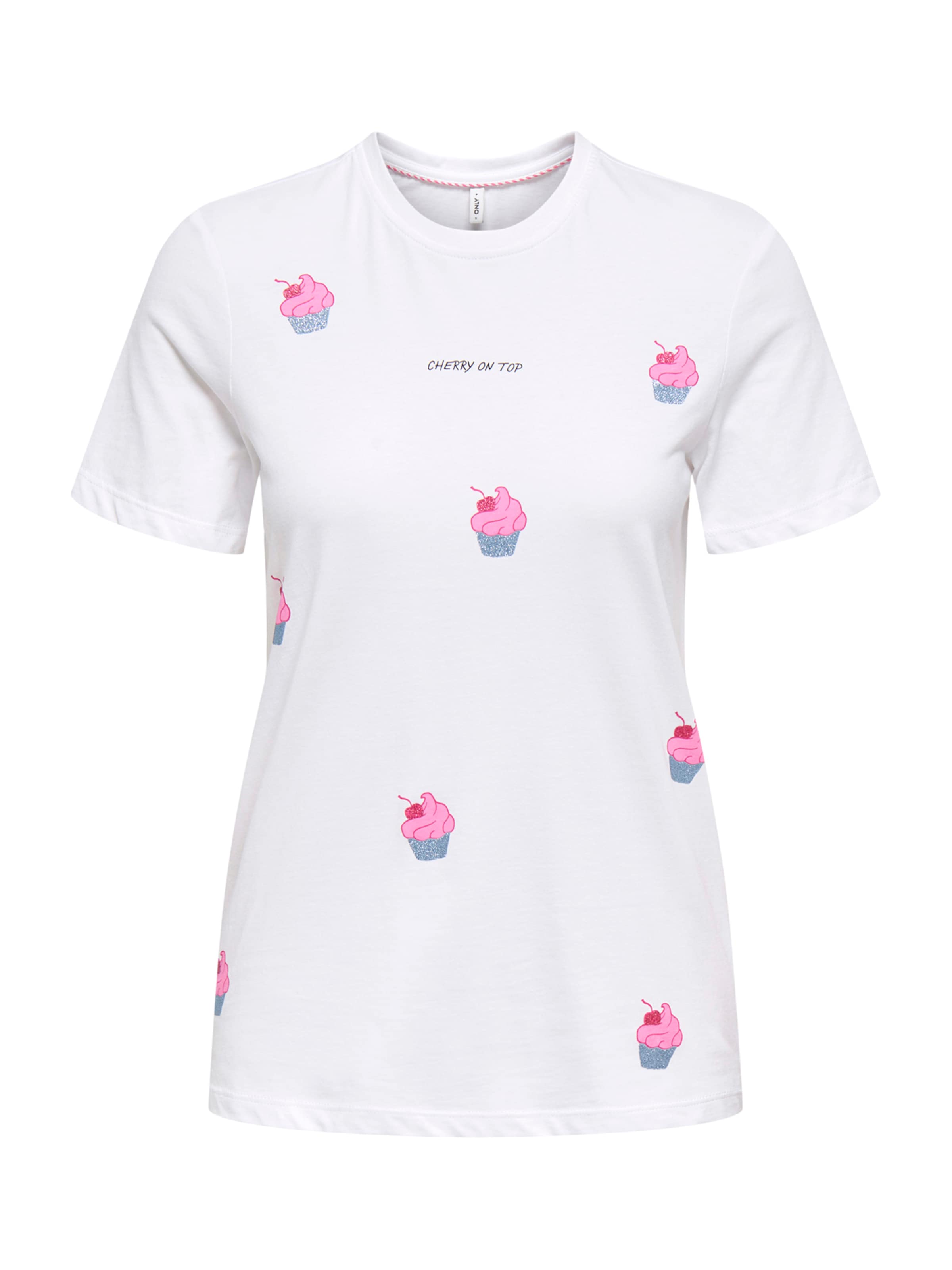 ONLY - Camiseta 'ONLKITA' en blanco: frente