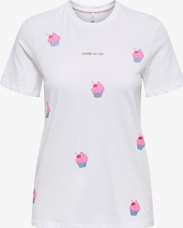ONLY - Camiseta 'ONLKITA' en blanco: frente