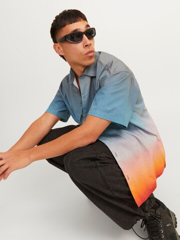 JACK & JONES Comfort fit Overhemd 'Jcobloom' in Blauw