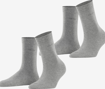 ESPRIT Socken 'Basic Easy 2-Pack' in Grau: Vorderseite