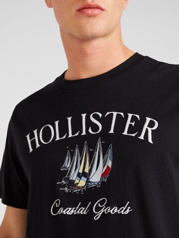 HOLLISTER T-shirt 'COASTAL' i svart