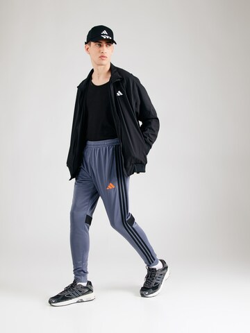 ADIDAS PERFORMANCE Tapered Workout Pants 'Tiro 25 Essentials' in Grey