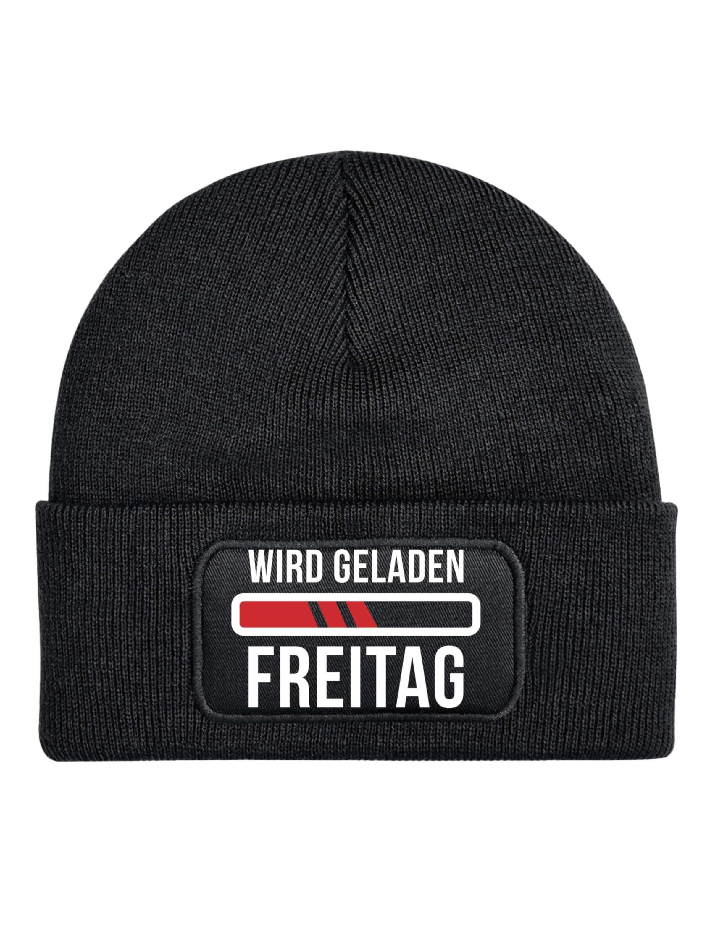 Youth Designz Beanie 'Freitag wird geladen' in Black: front
