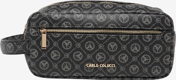 Carlo Colucci Cosmetic Bag in Black: front