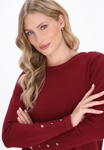 Robes en maille 'Classic' DreiMaster Klassik en rouge
