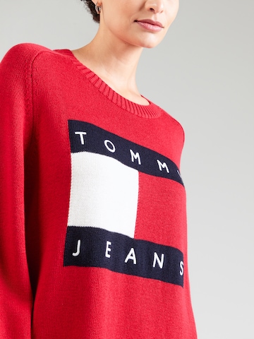 Abito in maglia di Tommy Jeans in rosso