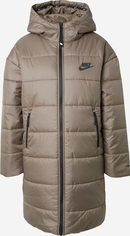 Nike Sportswear Zimní kabát – šedá: přední strana