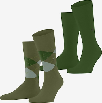 BURLINGTON Socken 'Everyday Argyle Mix 2-Pack' in Grün: Vorderseite