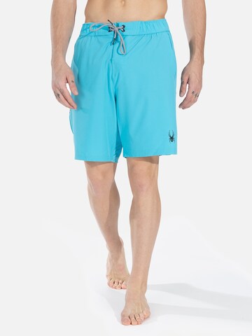 Spyder Regular Sports swimming trunks in Blue: front