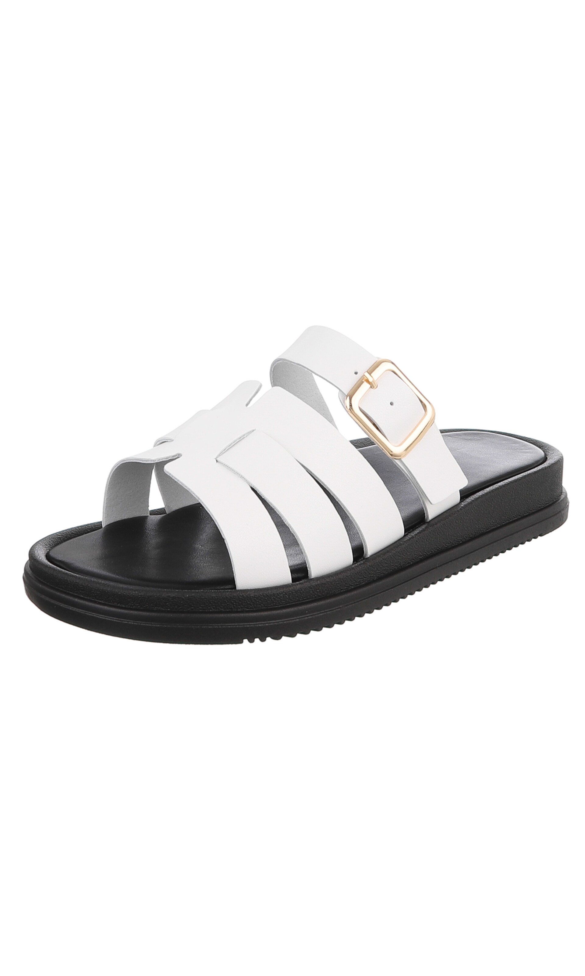 Ital-Design Mules in White: front
