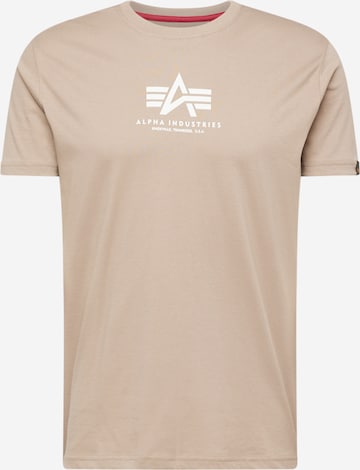 ALPHA INDUSTRIES T-shirt i beige: framsida