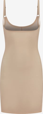 Robe gainante 'Powermesh Open Bust Dress' Bye Bra en beige : devant