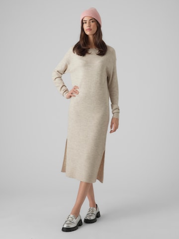 VERO MODA Knitted dress 'Lefile' in Beige