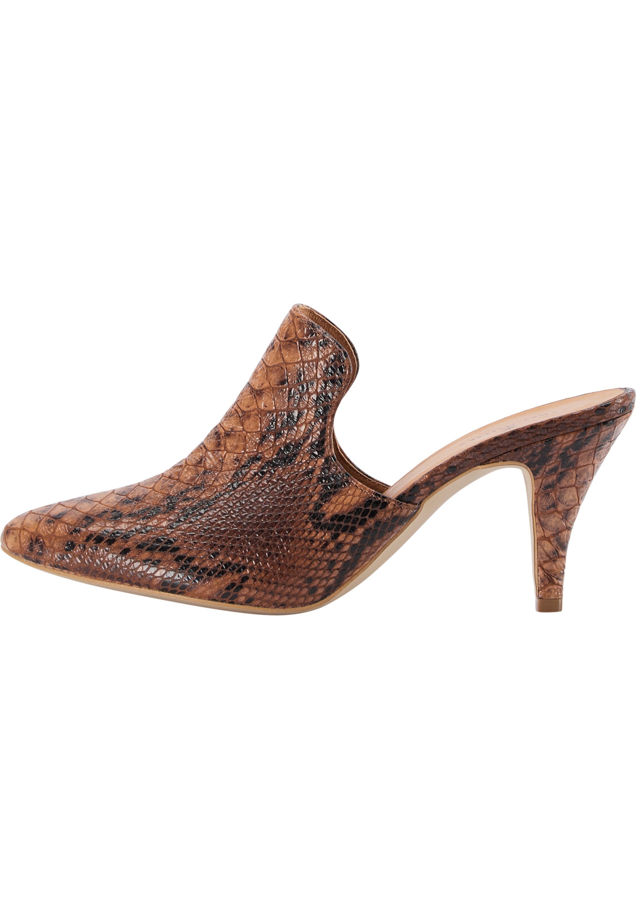 DreiMaster Klassik Pantofle – hnědá: přední strana