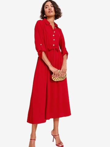 Abito camicia di Friends Like These in rosso: frontale