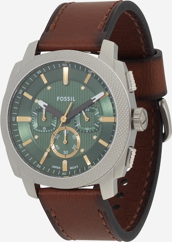 FOSSIL Analoginen kello 'Machine' värissä hopea: etupuoli