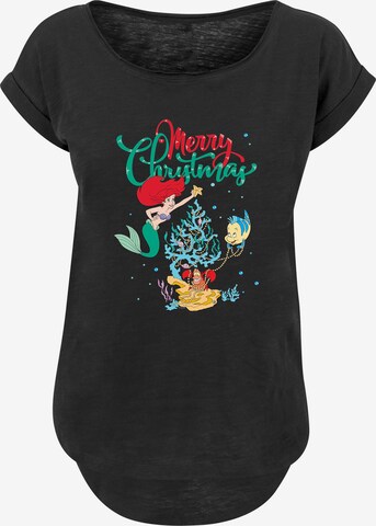 T-shirt 'Disney Arielle die Meerjungfrau Merry Christmas' F4NT4STIC en noir : devant