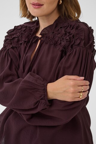 KAFFE CURVE Blouse 'Nicola' in Brown