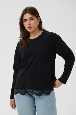 KAFFE CURVE Sweatshirt 'KCsophia' i sort: forside