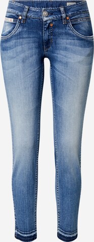 Coupe slim Jean 'Touch Cropped Organic' Herrlicher en bleu : devant