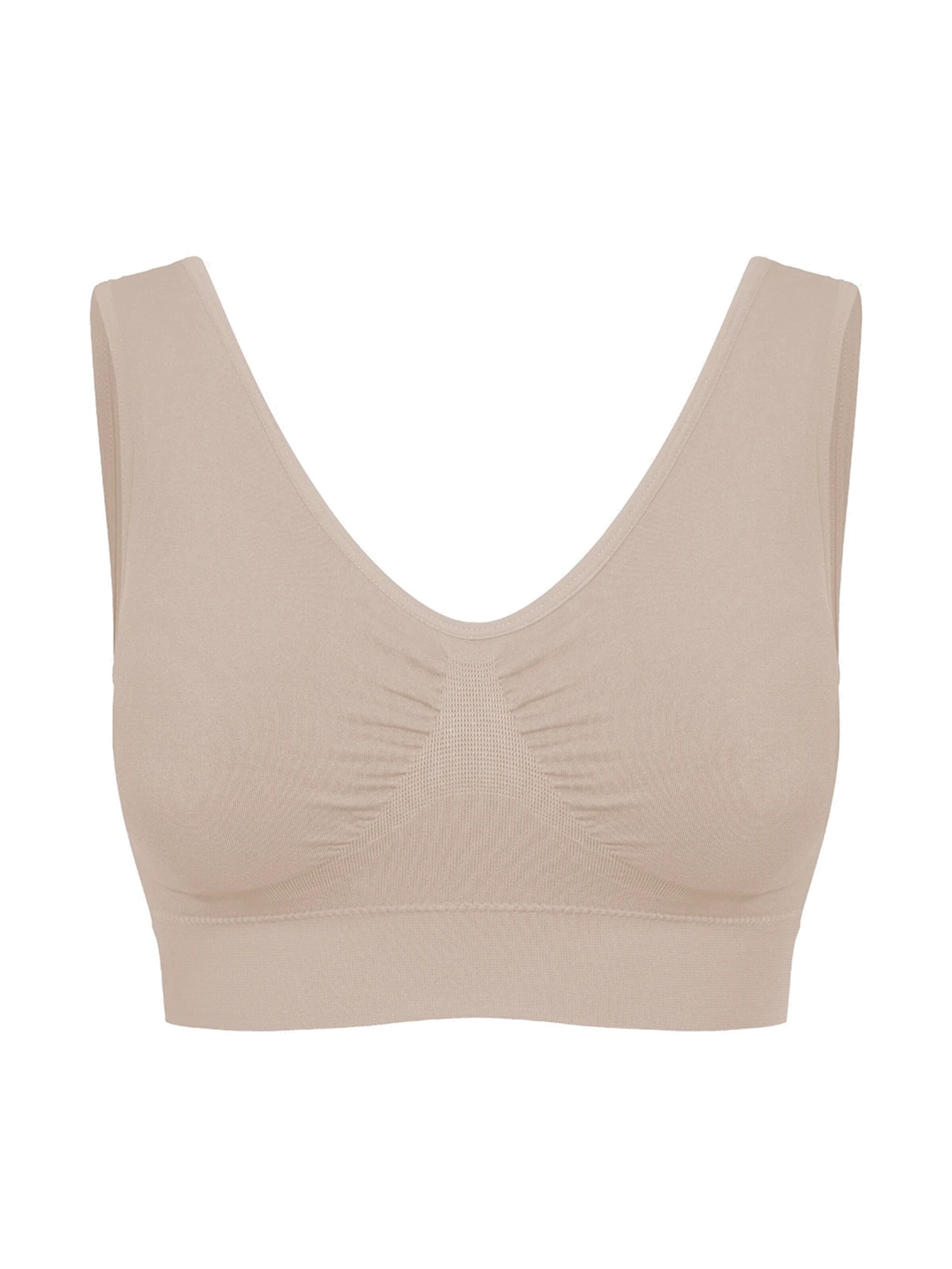 cfab (formerly creamy fabrics) BH 'Comfy Bra'‌‌ in Beige: Vorderseite