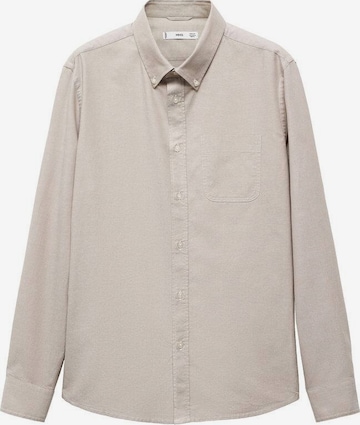 MANGO MAN Comfort fit Button Up Shirt 'Oxford' in Grey: front