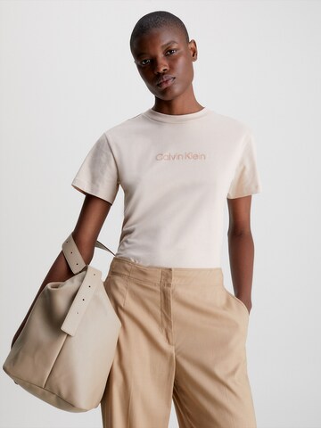 Calvin Klein Shirt in Beige: front