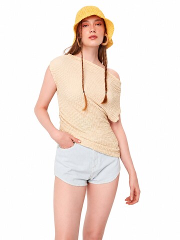 No Matter What Blouse in Beige