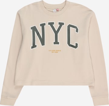 Vero Moda Girl Свитшот 'VMMILLIE LINSEY' в Бежевый: спереди