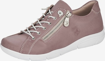 Chaussure de sport à lacets Rieker en rose : devant