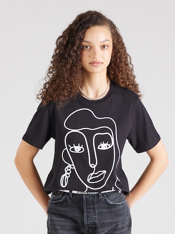 T-shirt 'ANNA' VILA en noir : devant