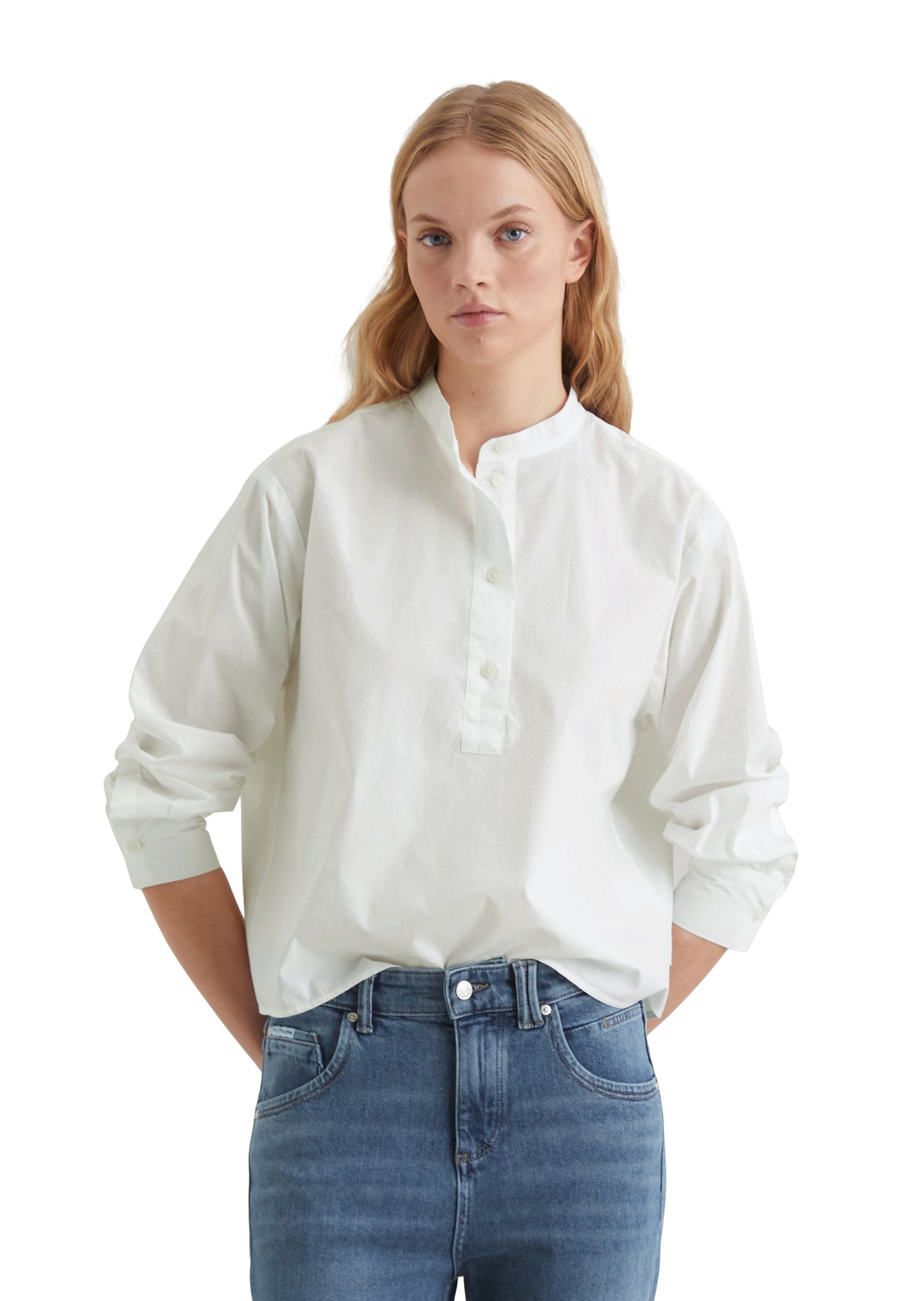 Marc O'Polo DENIM Bluse in Weiß: Vorderseite