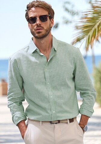 JOHN DEVIN Regular fit Button Up Shirt in Green