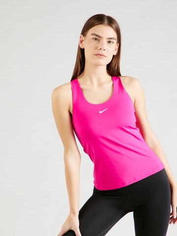 NIKE Спортивный топ 'SWOOSH' в Ярко-розовый: спереди