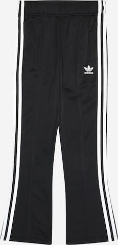 ADIDAS ORIGINALS Flared Pants '3-Stripes ' in Black: front