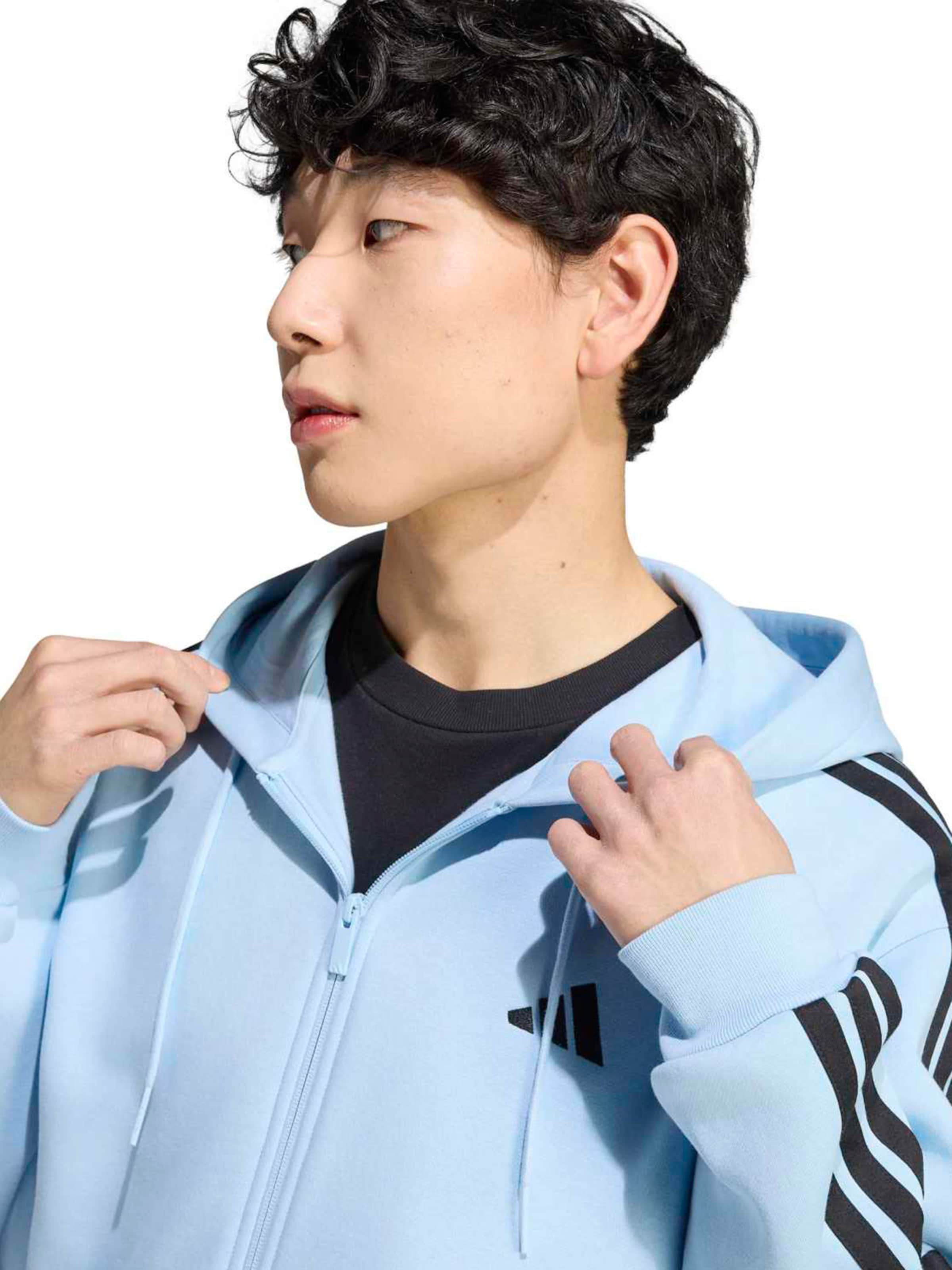 ADIDAS SPORTSWEAR - Sudadera con cremallera deportiva en azul