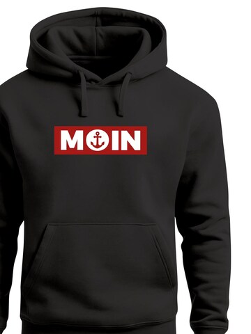 Neverless Sweatshirt 'Moin Anker' in Black
