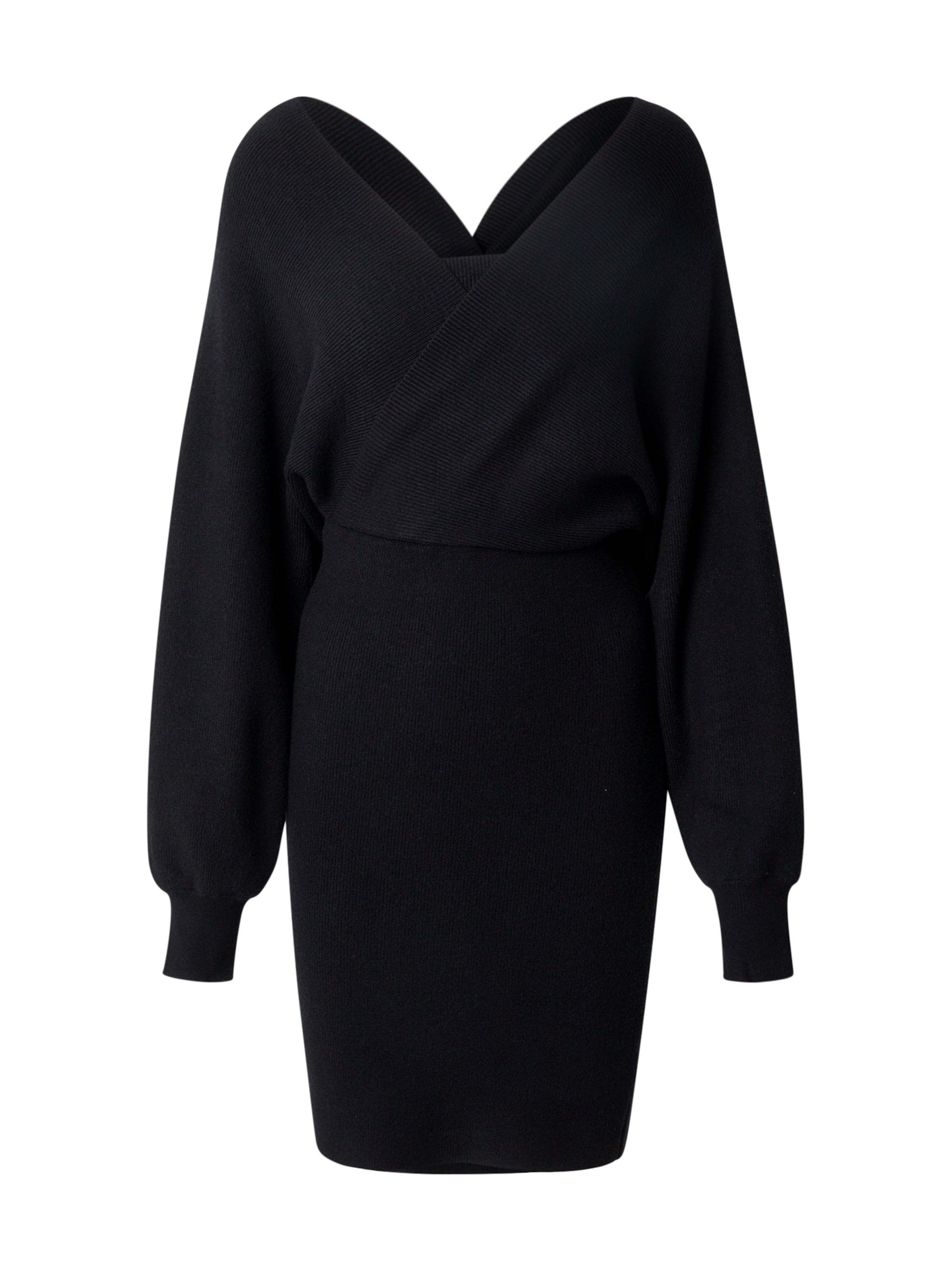 Molly BRACKEN Плетена рокля в черно: отпред