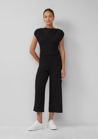 s.Oliver BLACK LABEL Wide leg Broek in Zwart