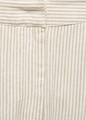 MANGO Wide Leg Bukser med lægfolder 'Bali' i beige