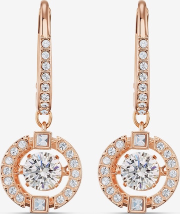 Boucles d'oreilles Swarovski en or : devant