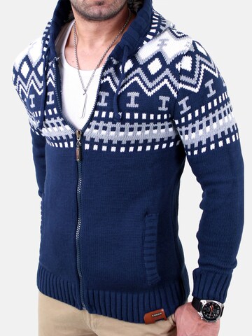 Reslad Knit Cardigan 'RS3104' in Blue: front