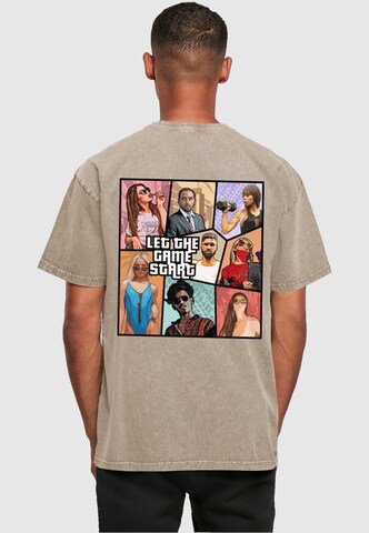 Merchcode T-Shirt 'Grand Collage' in Grün