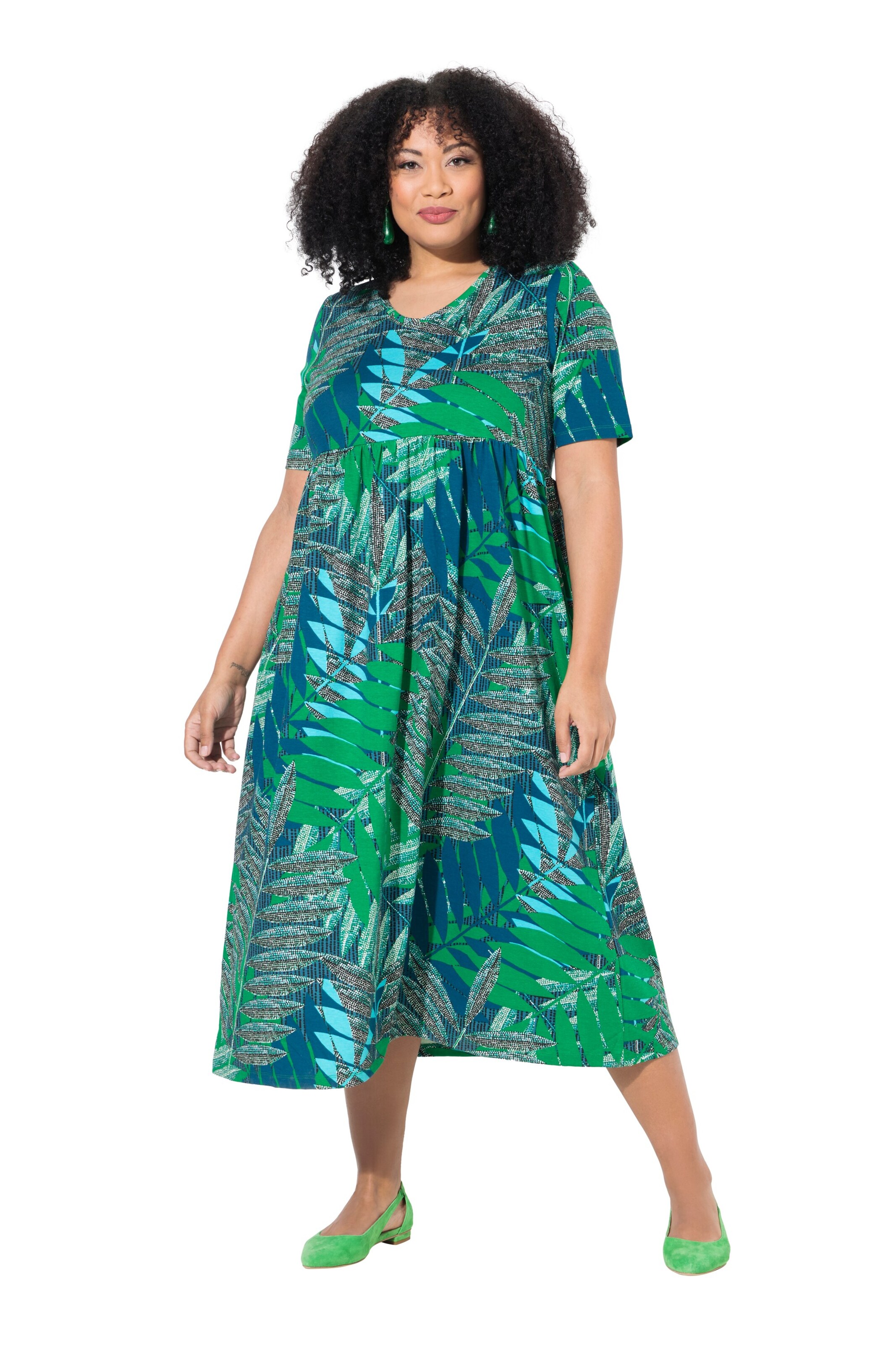 Robe Ulla Popken en vert : devant