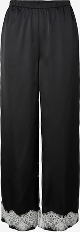 Wide Leg Pantalon 'PCAriel' PIECES en noir : devant